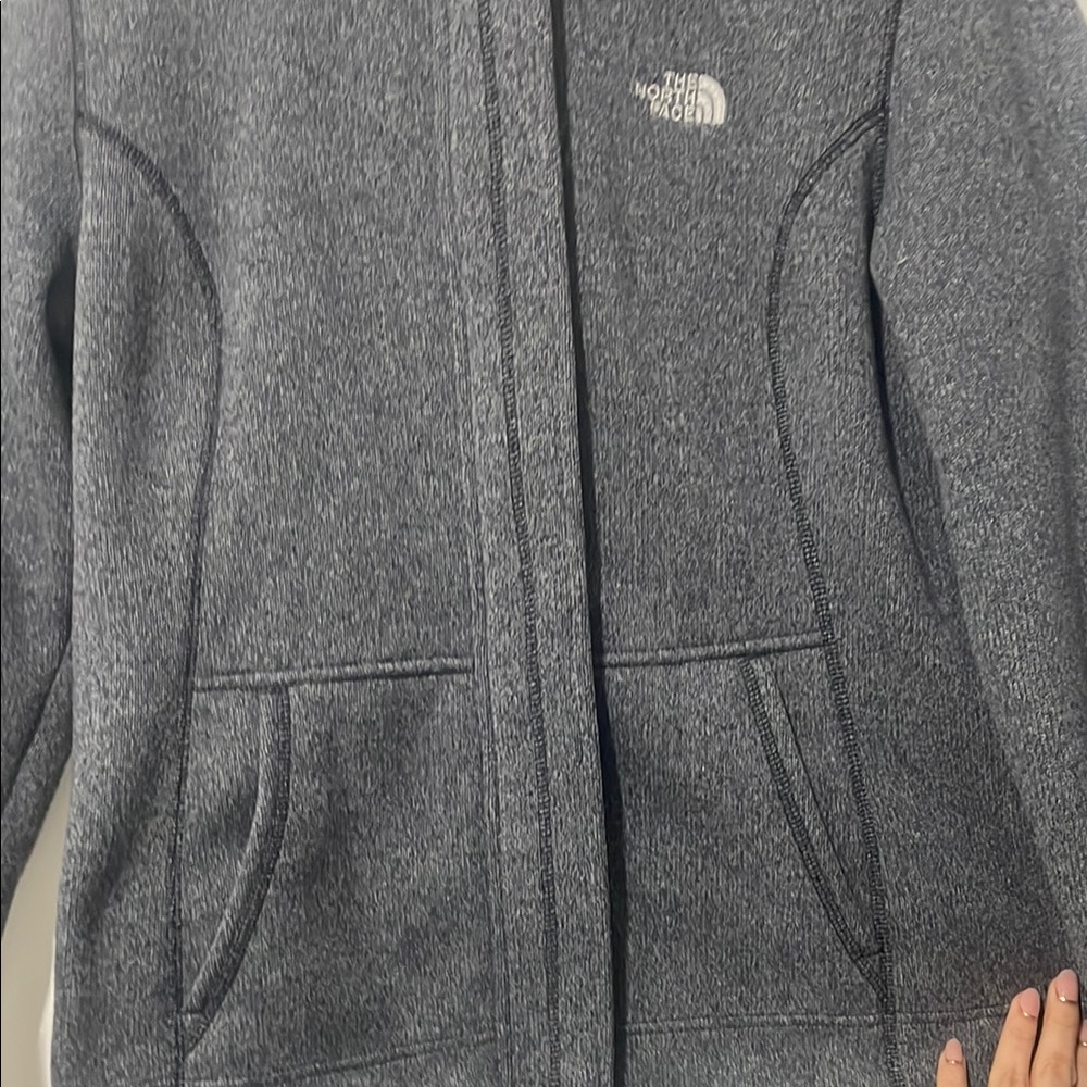 The North Face Gray Zip-Up Hoodie Womens Med - Picture 3 of 9